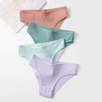 M-XL Femme Slip Underpants Ladies Intimate Bikinis Soild Lingerie Stripe Women for Underwear Cotton Soft Panties 39;s Women