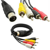 5-Core DIN To 4RCA Lotus Old-Fashioned Audio Device Adapter Cable 4RCA Lotus Socket Audio 0.5M 1.5M Cable