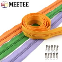 2Meters Meetee 5# Nylon Zipper with Sliders Bag Pillow Home Textile Clothes Color Zip DIY Zippers Repair Kit Sewing Accessories Door Hardware Locks Fa