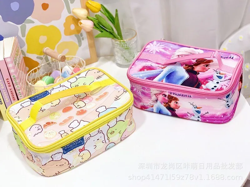 Sanrio kawaii cartoon anime cinnamon rolls black rice my melody lunch bag  cute picnic insulated breakfast