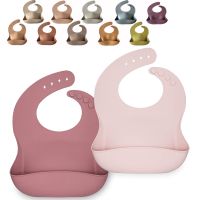 【CC】 Baby Bibs BPA Silicone Newborn Feeding Infant Adjustable Saliva Toddle Boys Bib Burp Scarf