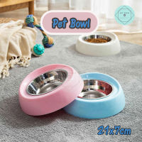 Pet Bowl ชามสัตว์เลียงทรงกลม 21x7 cm ชามหมา ชามแมว ชามสุนัข ชามสัตว์เลี้ยง