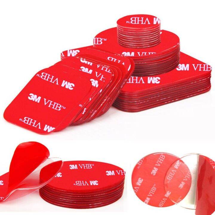 10pcs-transparent-acrylic-vhb-3m-stron-double-sided-adhesive-tape-patch-waterproof-no-trace-high-temperature-resistance