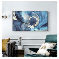 Art Oil Painting on Canvas Abstract Creative Blue Lines Pictures for Living Room Decor No Frame Modern Posters and Prints Wall