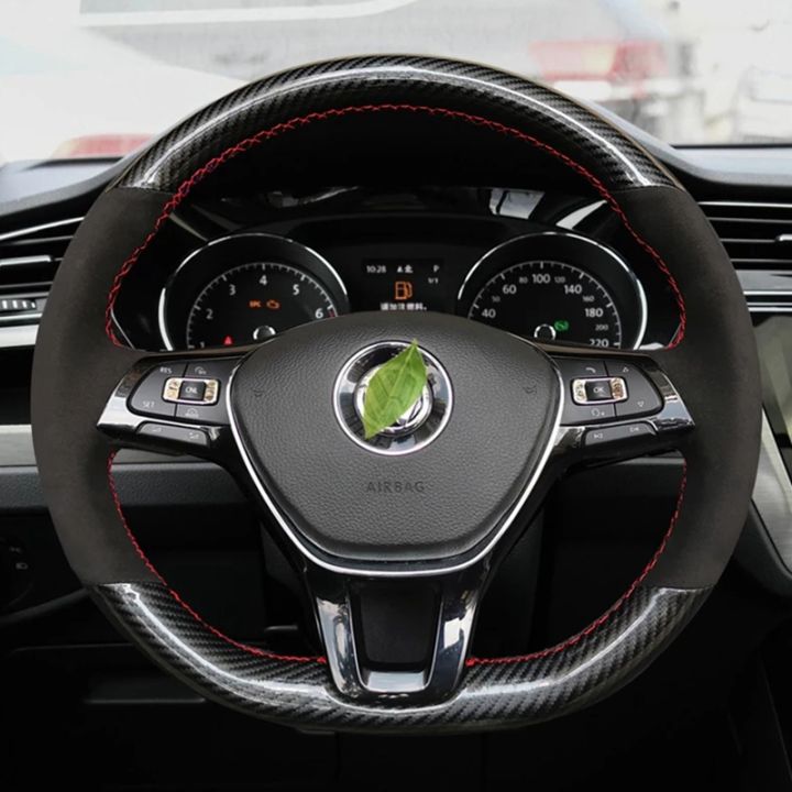 hand-stitched-soft-black-carbon-fiber-black-suede-car-steering-wheel-cover-for-volkswagen-golf-7-mk7-passat-b8