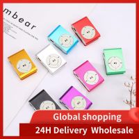 ๑ Mini USB Metal Clip-type Mp3 Player Stereo Music Speaker USB Charging Cable 3.5mm Headphones Supports Micro SD TF Cards