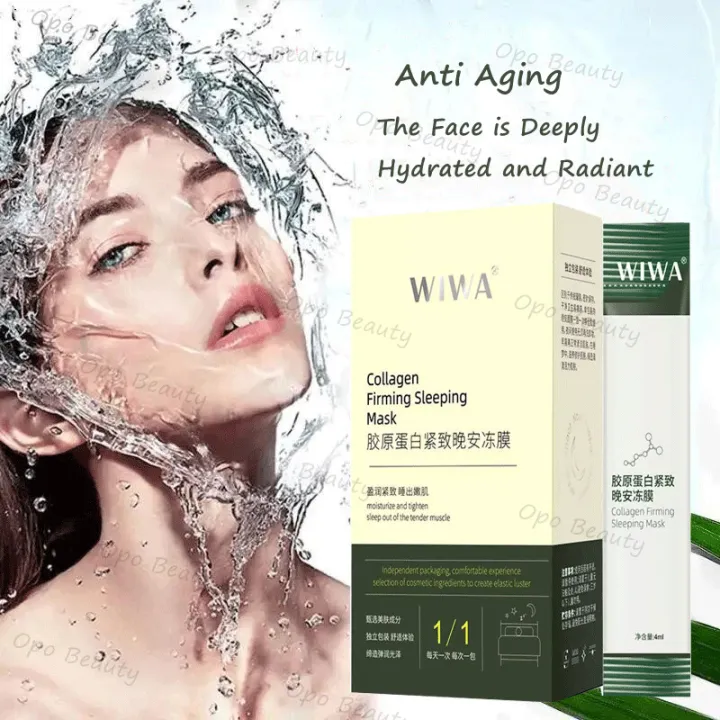 20Pcs/pack WIWA Collagen Good Sleeping Masks Hydrating and Moisturizing