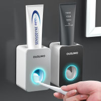 Automatic Toothpaste Squeezers Home Wall Mounted Dust-proof Toothbrush Holder Storage Rack Stand Bathroom Toothpaste Dispenser