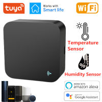 Tuya Smart Wifi IR รีโมทคอนลพร้อมเซ็นเซอร์อุณหภูมิและความชื้นสำหรับเครื่องปรับอากาศ DVD AC ทำงานร่วมกับ Alexa Home