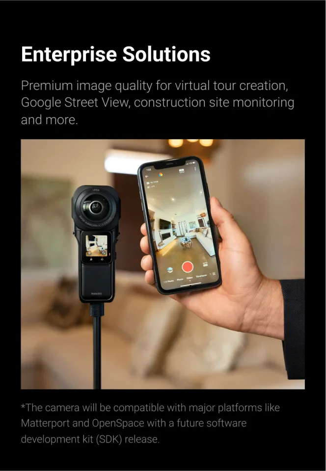  Insta360 ONE RS 1-Inch 360 Edition - 6K 360 Camera with Dual  1-Inch Sensors, Co-Engineered with Leica, 21MP Photo, FlowState  Stabilization, Superb Low Light, Water Resistant : Electronics