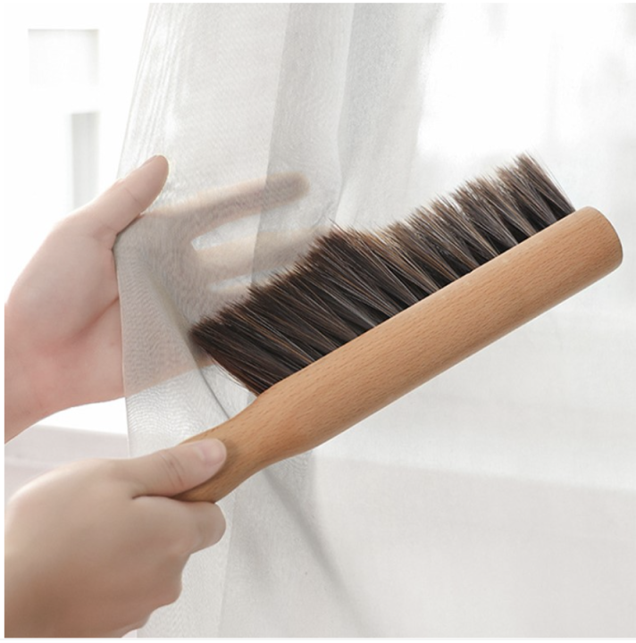 แปรงทำความสะอาด-แปรงปัดที่นอน-แปรงปัดขน-แปรงปัดฝุ่น-ทำความสะอาดเสื้อผ้า-ด้ามไม้บีชแท้-ขนแปรงนิ่ม-ไม่ทำลายเนื้อผ้า-ขนละเอียด-wooden-brush