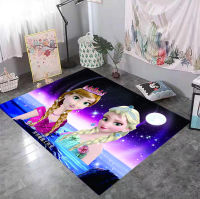 Aisha Anna Snow White Crystal Velvet Frozen Childrens Cartoon Carpet Anime Dance Mat Dustproof and Washable