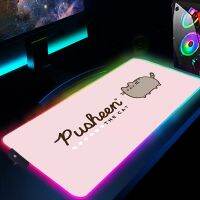 Backlight Large Mouse Pad Rgb Gaming With Wire Cute Pusheen Laptop Gamer Luminous Desk Mat Mousepad Anime Computer Table Deskpad