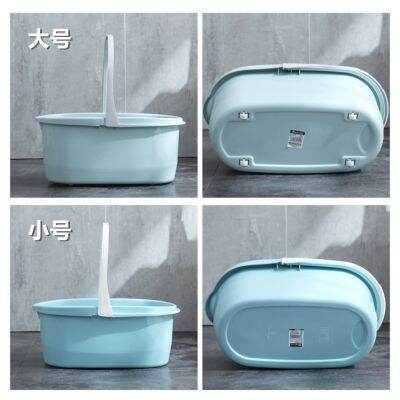 Mop bucket[拖把桶]✷加厚宽口地拖桶长方形拖把桶塑料挤水桶胶棉拖把清洗桶手提拖布桶