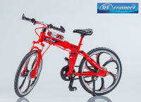 โมเดลรถจักรยาน โมเดลจักรยาน เสือภูเขา พับได้ ไดคาสท์ ของเล่น ของสะสม STAR 1:10 Bicycle Mountain Folding Bike M-22 MTB Trek Street Die-Cast Model with Plastic Parts Toy Collection