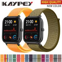 ✜℗๑ 20mm watch sport nylon band For Amazfit GTS/2/GTS2 Mini/GTR 42mm Nylon Loop Bracelet Amazfit bip/bip U/lite strap