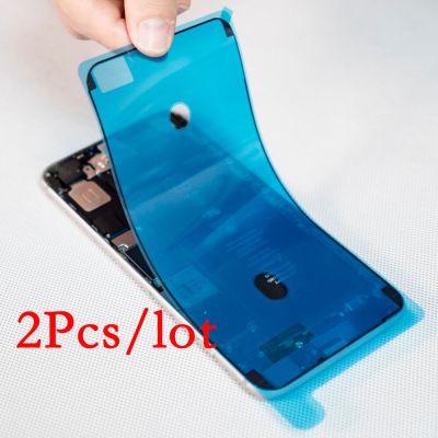 【✔In stock】 nang20403736363 2ชิ้นสติกเกอร์กันน้ำสำหรับ Iphone 11 12 Pro Max กาว Pre-Cut กาวหน้าจอ Lcd กรอบฝาเทปปิดผนึกกาวซ่อมแซมชิ้นส่วน