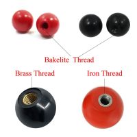 M4 M5 M6 Nut Thread Hole 16mm 20mm 25mm Length Brass Iron Bakelite Red Black Hard Plastic Round Clamping Ball Knob Handle