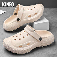 KINEO รองเท้าแตะแบบสวมสำหรับผู้หญิงผู้ชาย,รองเท้าแตะแบบสวมน้ำหนักเบา Comfort รองเท้านิ้วเท้ากลมน้ำ EVA Sepatu Kebun แพลตฟอร์มรองเท้าแตะสไลด์ชายหาด