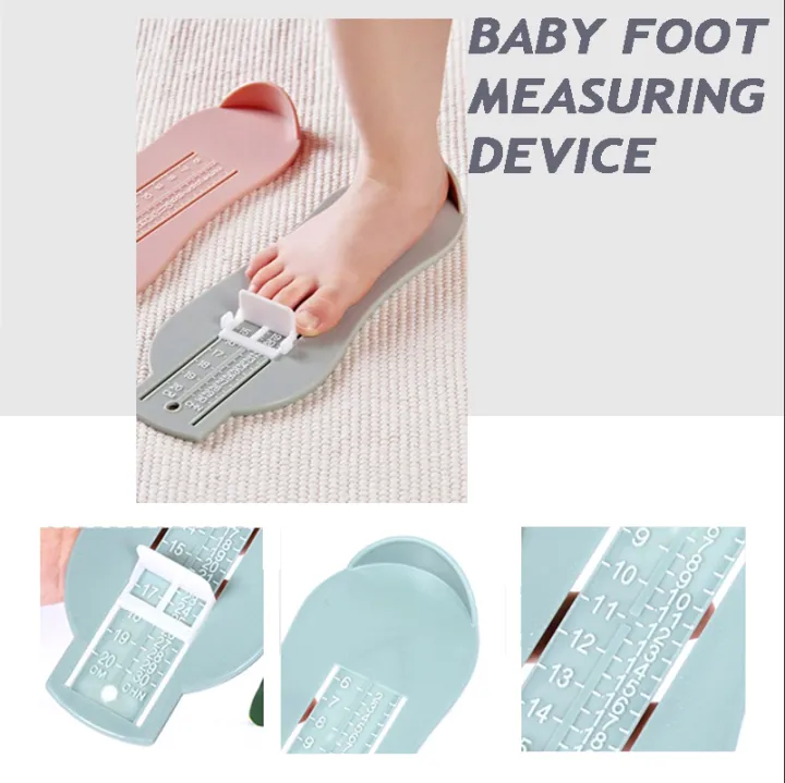 08 years old children's foot measuring device to record growth and