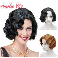 Aimolee 1920s Flapper Hairstyles Wig for inger Wave Retro Style Short Synthetic Wig Cosplay