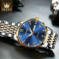 OLEVS Jam Tangan Lelaki Original mechanical movement Waterproof Stainless Steel Multifunctional Luminous Calendar Business Leisure Luxurious Men Watch 6602 【BYUE】