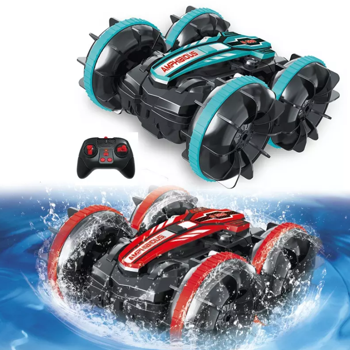 Remote Control Water And Land Vehicle Stunt Amphibious Rc Car For Kids ...