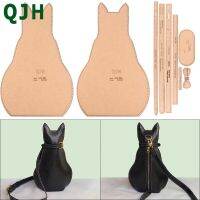 Handmade Leather Craft DIY Cat Cartoon Ladies Chest Bag Backpack Shoulder Bag Acrylic Template Kraft Paper Pattern Design Drawin