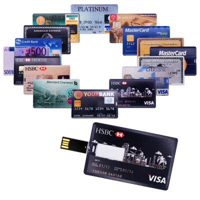 100 Capacity Bank Card Memory Stick HSBC Master Credit card USB Flash Drive usb 2.0 Pendrive 4GB 8GB 16GB 32GB pen drive 64GB