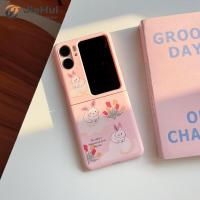 JieHui สำหรับ OPPO Find N2 flip Rabbit + จี้ PC เคสโทรศัพท์แฟชั่นแบบแข็ง