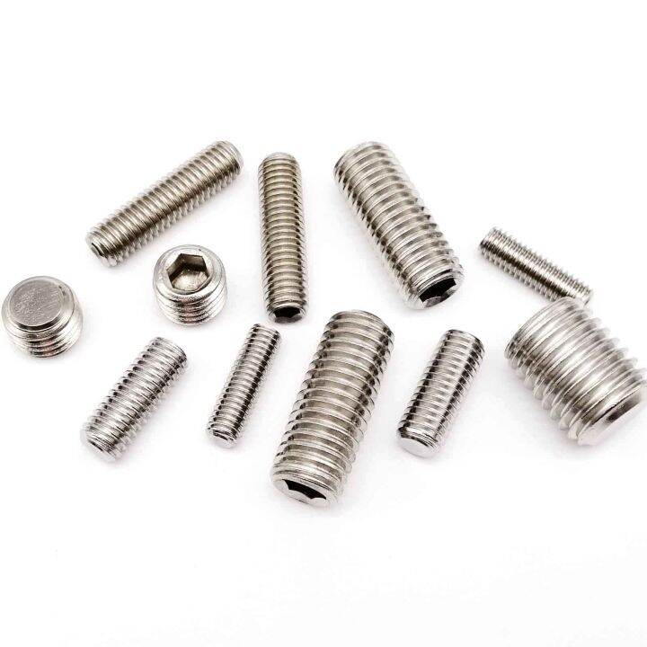 m1-6-m2-m2-5-m3-m4-m5-m6-m8-m10-m16-din913-304-stainless-steel-allen-head-hex-hexagon-socket-flat-point-end-grub-bolt-set-screw