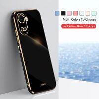 Case สำหรับ Huawei Nova 10 SE Nova10 Pro 10SE Nova10SE 4กรัม2022 TPU โทรศัพท์ปลอกปกหลังกันกระแทกกันชนหรูหราชุบตรงขอบนุ่มที่มีความยืดหยุ่นทั้งหมดรวมถึง