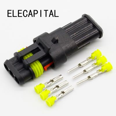 【CC】♧✇✧  5 sets 3 Pin Way Electrical Wire automotive Plug for car