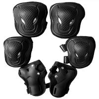 6pcs Wrist Guard Protective Gear Set Cycling Outdoor Sports Adjustable Roller Skating Elbow Knee Pads Accessories For Kids Supports Braces