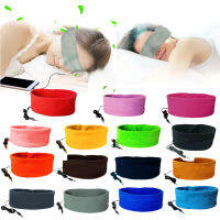 Soft Sleeping Aid Fone หูฟัง3.5มม. สเตอริโอเพลงหูฟัง Washable Sleep Eye Headband Running Sleep Music Headset