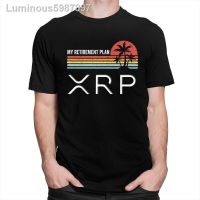 2023ใหม่♛แปลกระลอก XRP เกษียณอายุแผนเสื้อยืดผู้ชายแขนสั้นผ้าฝ้าย100 เสื้อยืดกราฟิก Bitcoin ร้องไห้