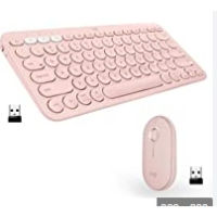 Logitech Wireless Mouse + Keyboards MK470 pink คีย์บอร์ดและเมาส์ไร้สาย