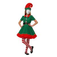 Miusue Elf Christmas เครื่องแต่งกายเสื้อผ้า Photo Props คอสเพลย์สำหรับปาร์ตี้ฮาโลวีน Xmas 140cm