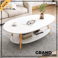 Grand Furniture โต๊ะกลางรับแขก มินิมอล สองชั้น โต๊ะกาแฟไม้ โต๊ะกลางโซฟาไม้ โต๊ะรับแขกไตล์โมเดิร์น โต๊ะคาแฟ่ ไม้ ✅✅