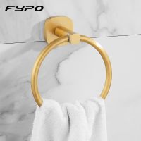 Round Towel Ring Space aluminum Bathroom Towel Holder Wall-Mounted Towel Rack Towel Bar for Bathroom Storage Accessories