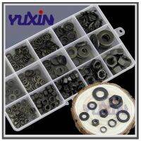 231Pcs M4-M10 Grade 8.8 Black Hexagon Nuts and Flat Washers Gasket Set Screws Hex Socket Furniture Bolts Assortment Kit Nails Screws  Fasteners