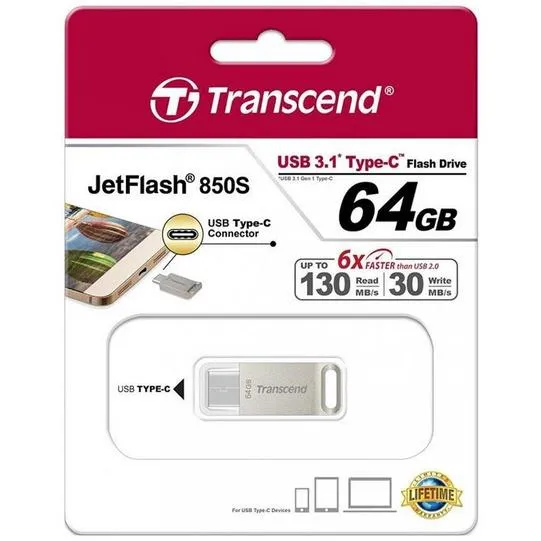 Transcend 32GB/64GB JetFlash 850 USB3.1 Type-C USB Flash Drive | Lazada PH