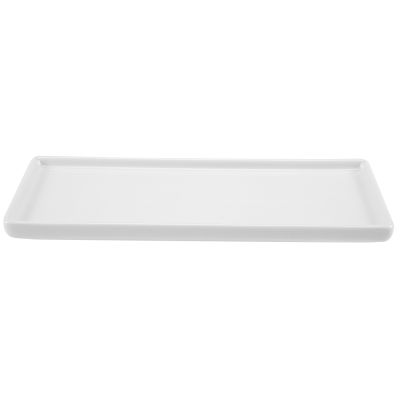 Rectangular Ceramic Tray Plate White Porcelain Rectangular Plate Mouthwash Cup Tray Bathroom Living Storage Tray