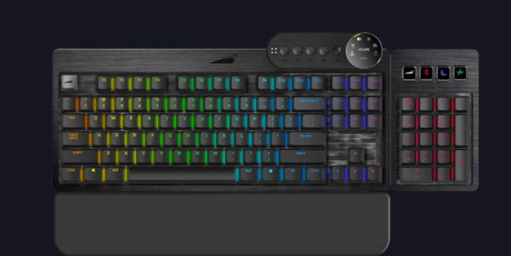 Everest Max - Modular hotswap mechanical keyboard with displays