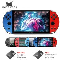 ZZOOI Data Frog Portable Video Game Console Handheld Game Console Built-in 3000+ Classic Games Mini Retro Dendy Game Console Game Boy