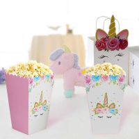 Unicorn Boxes Supplies Favor Child Theme Birthday Decorations Treat