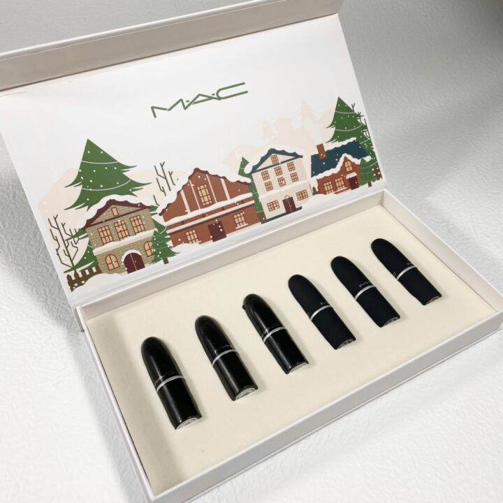 MAC Christmas Sample Lipstick 6piece Christmas MAC Lipstick Gift Box