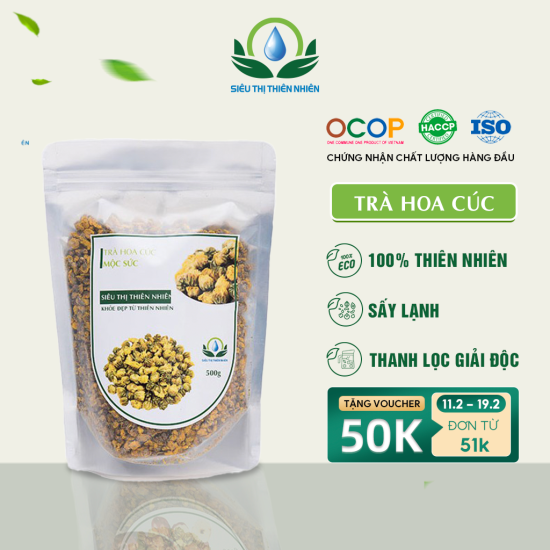 Trà hoa cúc nụ sấy khô mộc sắc siêu thị thiên nhiên giảm đau đầu - ảnh sản phẩm 1