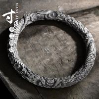 ❡✉  S999 fine bracelet male money yunnan snowflakes sycee single tap