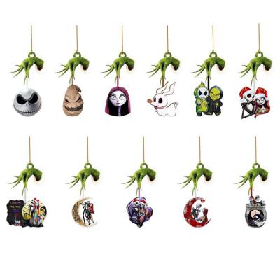 Nightmare Before Christmas Hanging Ornaments Horrible Christmas Tree Pendant Halloween Decorations for Trees Walls Home Office usual